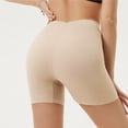 thumbnail image 4 of Peichun Womens Smooth and Seamless Under Shorts for Dresses Stretch High Waist Safety Shorts Pure Color Comfortable Breathable Boxer Underwear for Skirt Bottoming Khaki XL, 4 of 4