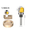 thumbnail image 2 of 6mm/6.35mm/8mm Poignée Bol et Plateau Bit de Routeur Diamètre 1-1/8 Extrémité Ronde Coupe-Bordure Coin Rond Bit de Routeur, 2 of 7