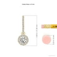 thumbnail image 2 of ANGARA Natural Diamond Dangle Earrings with Halo in 14K Yellow Gold for Women (Size-4.5mm| Color-I-J| Clarity-I1-I2) | April Birthstone, Anniversary, Jewelry Gift for Women | Natural Diamond Earrings, 2 of 7