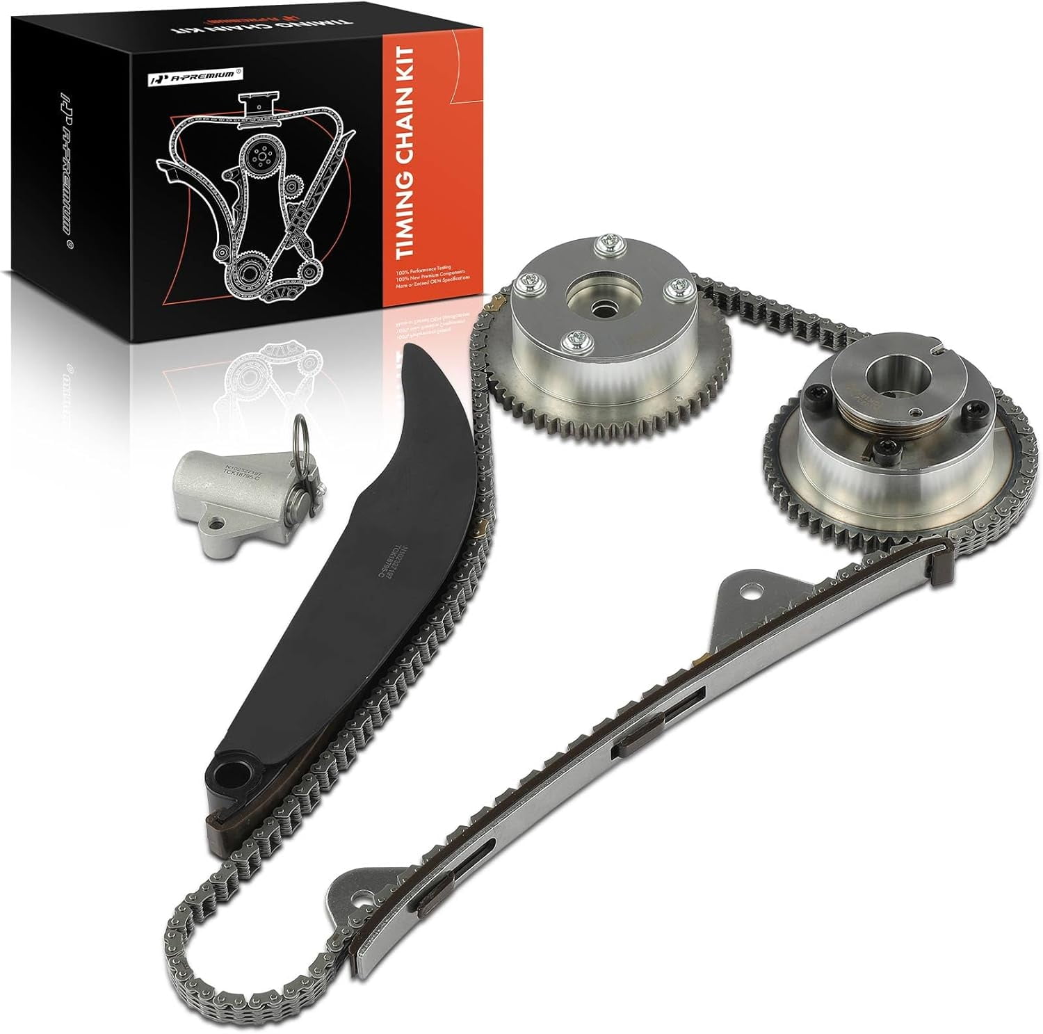 A-Premium 12PCS Engine Timing Chain Kit W/Sprocket & Tensioner