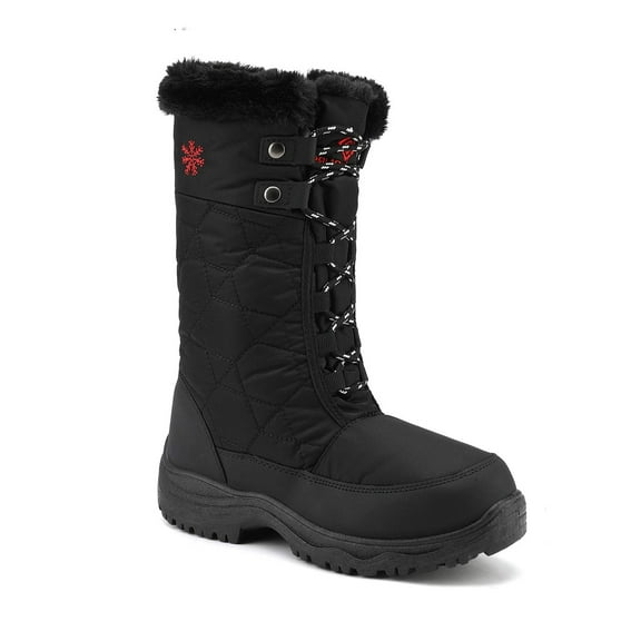 DREAM PAIRS Women's Mid Calf Winter Snow Boots with Warm Faux Lined