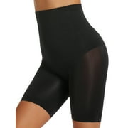 Joyshaper Shapewear Shorts for Women Tummy Control Body Shaper Thigh Slimmer Butt Lifter Panties(Black-XL/Firm Control)
