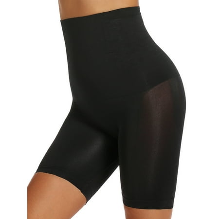Joyshaper Shapewear Shorts for Women Tummy Control Body Shaper Thigh Slimmer Butt Lifter Panties(Black-XL/Firm Control)