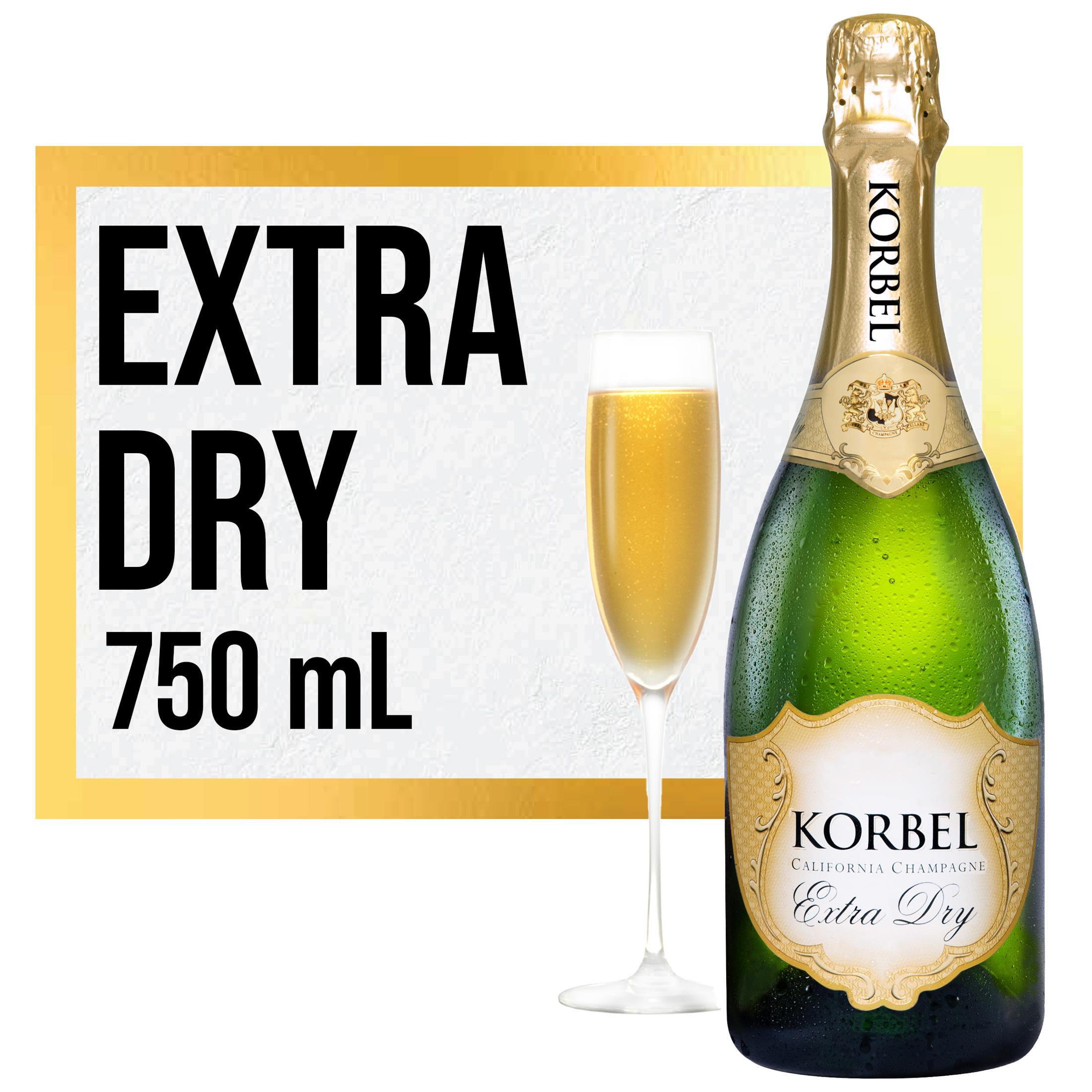 Korbel Extra Dry California Sparkling White Wine, 750ml Bottle - image 2 of 11