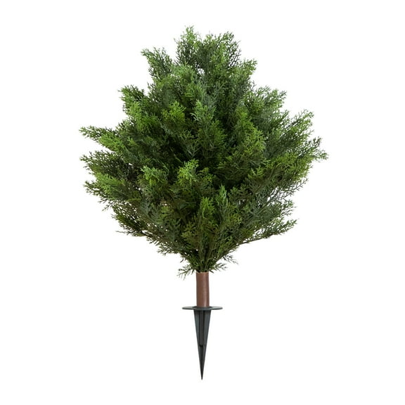 Nearly Natural 3ft. UV Resistant Artificial Cedar Bush with Integrated Ground Stake (Indoor/Outdoor)