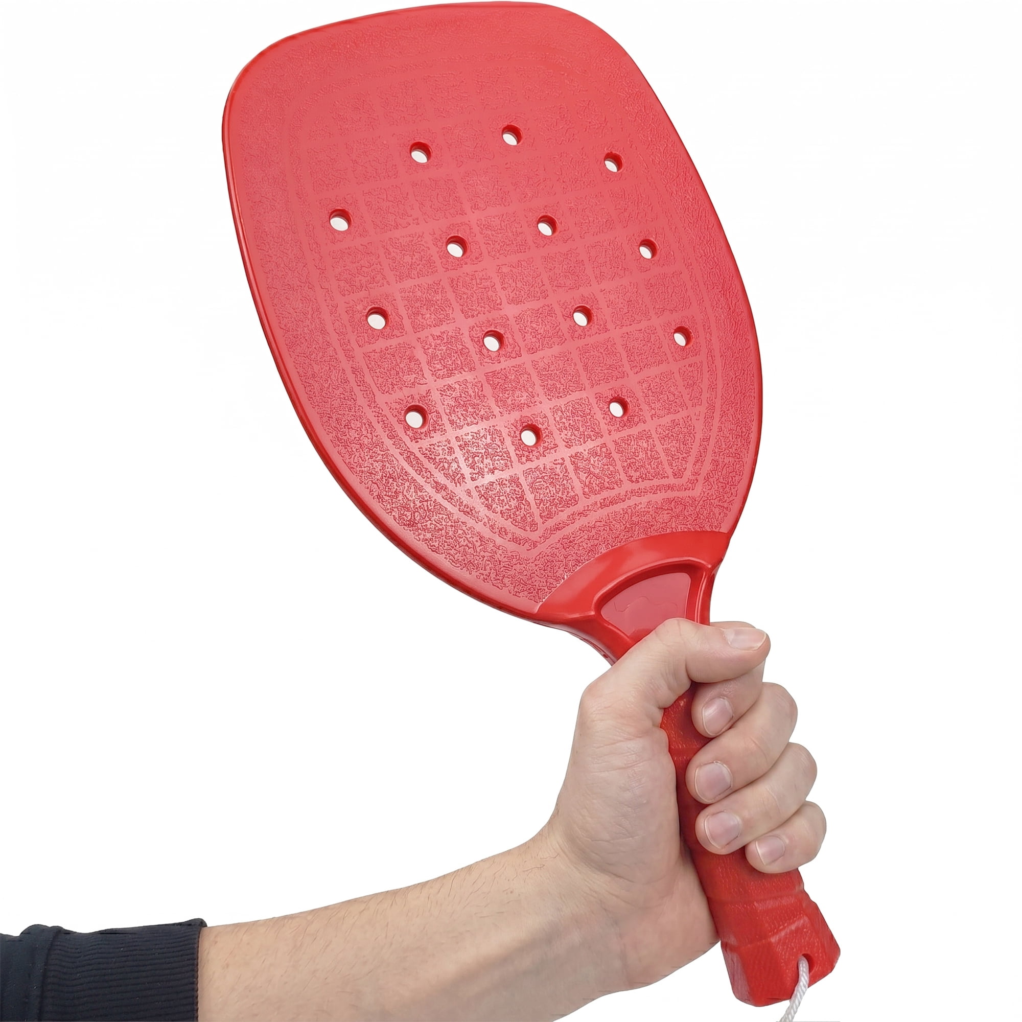 PRISP Set of Pickleball Racquets - 6 Coloured Sturdy Plastic Paddles 15 in