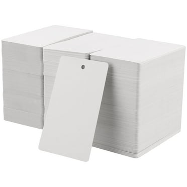 SEUNMUK 2000 Pack 1.7 x 2.9 inch White Merchandise Tags, Cardstock Paper Tags with Hole, White Gift Tags, Blank Shipping Tags for Pricing, Gift