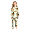 thumbnail image 2 of GCETTIC Toddler Girl Pajama Set Kids Soft Sleep Outfit Breathable Fabric Crew Neck Top Loose Fit Nightwear Pajamas Light Green,2-3 Years, 2 of 9