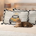 thumbnail image 3 of Thanksgiving Fall Outdoor Waterproof Pillow Covers, Country Orange Pumpkin Truck Lattice Decorative Rectangle Throw Pillowcase Sofa Cushion Sham for Patio/Couch/Chair, 20"x12" 2 Pack, 3 of 8