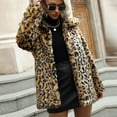thumbnail image 5 of jsaierl Womens Leopard Print Coats Jackets Winter Warm Luxury Faux Fur Fuzzy Cardigan Coat Long Outwear Parka Overcoat, 5 of 9