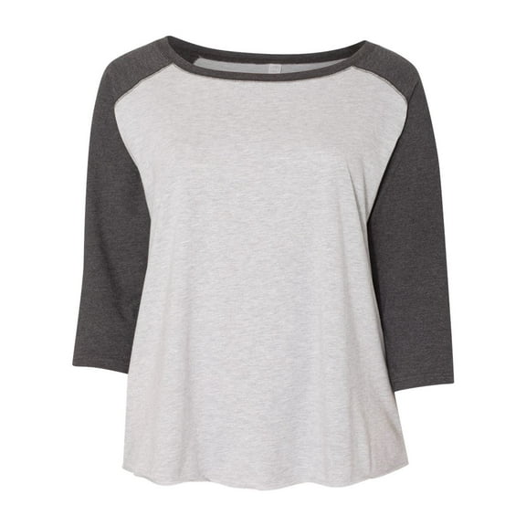 LAT Women's Curvy Collection Baseball Tee - 3830