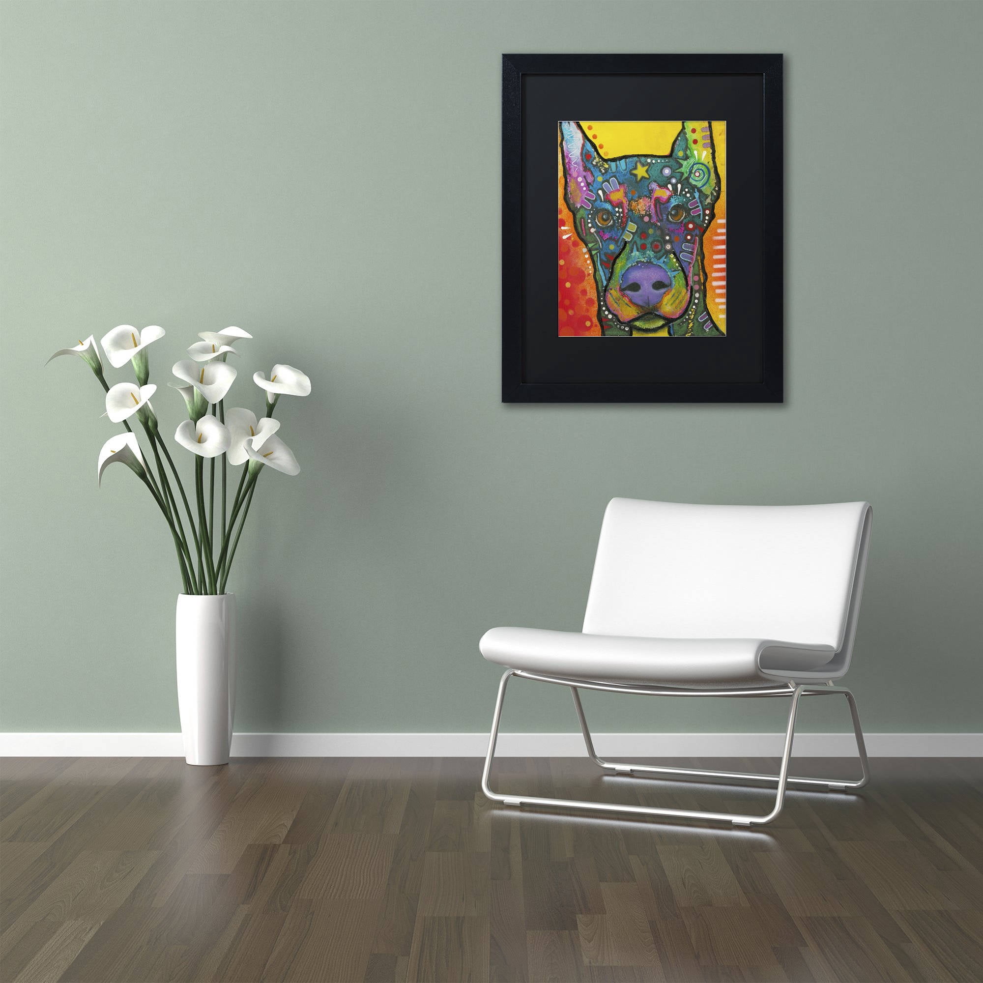 Trademark Fine Art "17" Canvas Art by Dean Russo, Black Matte, Black Frame