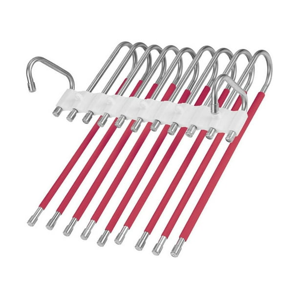 Perchas para Pantalones Advancent Almacenamiento y Organización del Hogar 33.2x24 cm Rojo