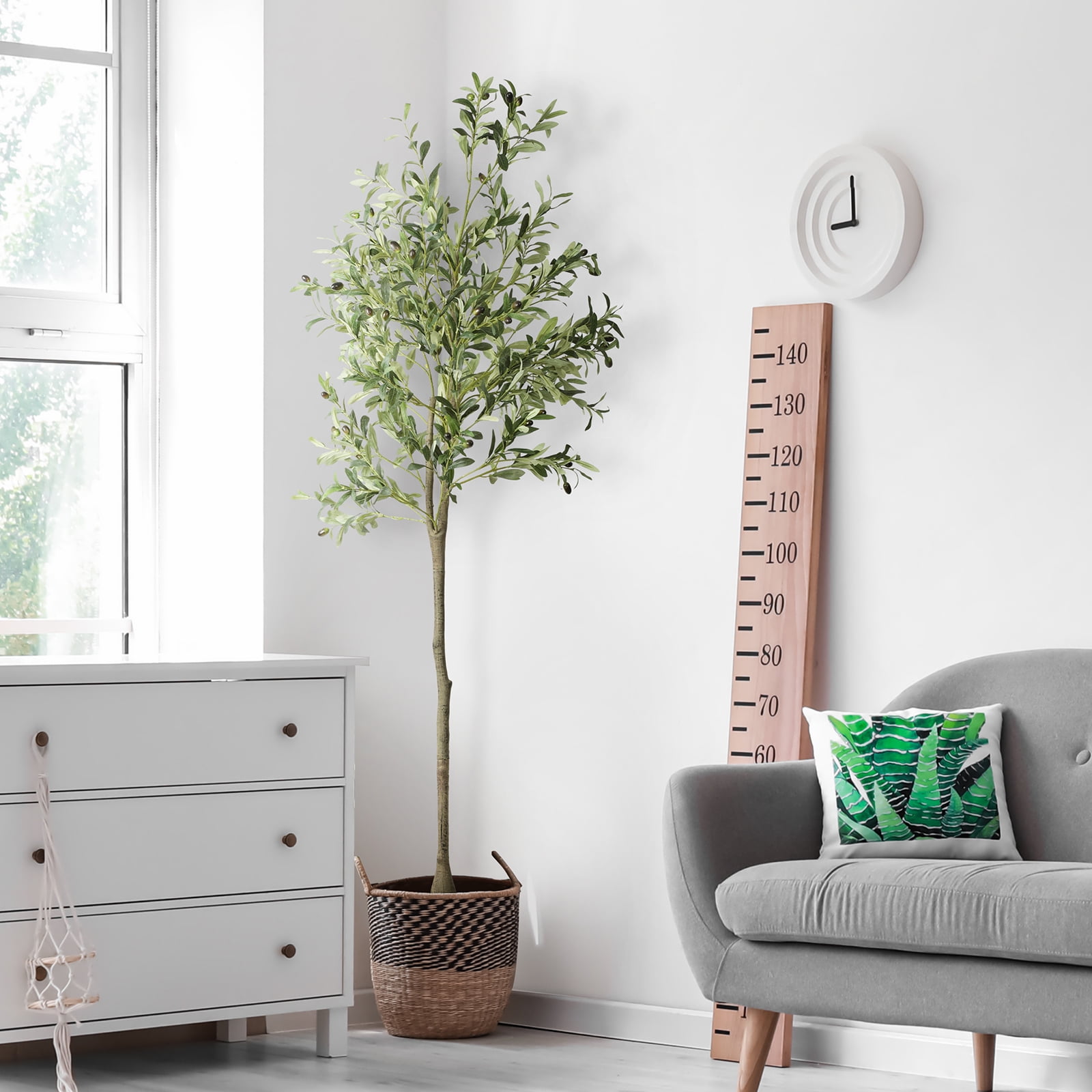 Indoor Faux Artificial Olive Tree, 6ft