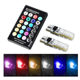 thumbnail image 2 of Par Foco Led  Bloosom T10 W5w Pellizco Rgb Con Estrobo Control Remoto 2 Pzas Negro, 2 of 4