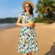 thumbnail image 4 of Easygdp Fathers day para Vestido Transpirable de Mujer, Vestido Suelto de Manga Corta con Pliegues y Bolsillos para el Verano, 4 of 6