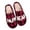 A-Red1271, variant on Bibifish Mens Womens Fuzzy Slippers Black‑Red Plaid Letter Print Fall Winter House Slippers Warm Plush Slippers