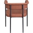 thumbnail image 6 of Meridian Furniture Malin Cognac Vegan Leather Dining Chair (Set of 2), 6 of 8
