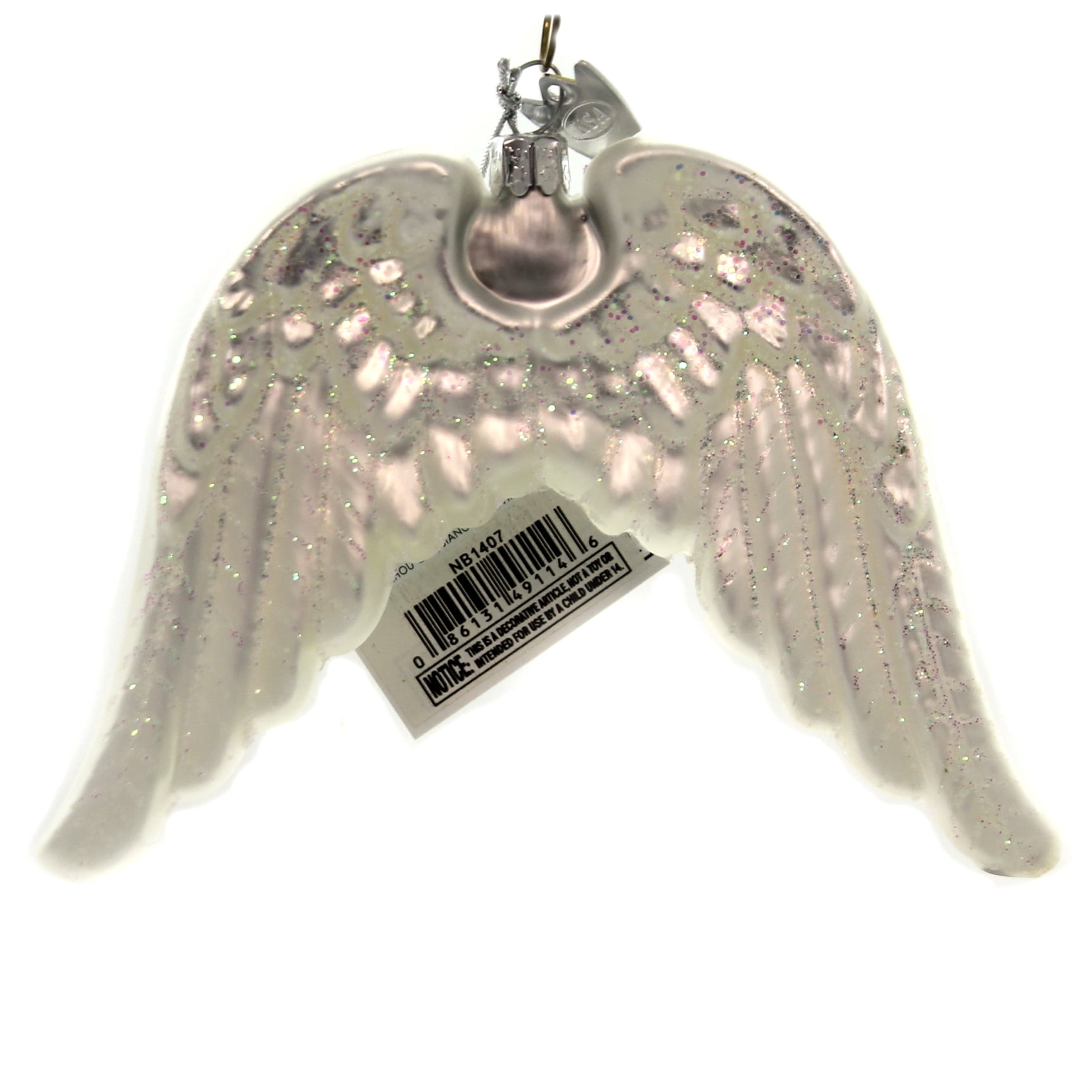 Noble Gems ANGEL WINGS Glass Ornament Bereavement Memorial Nb1407