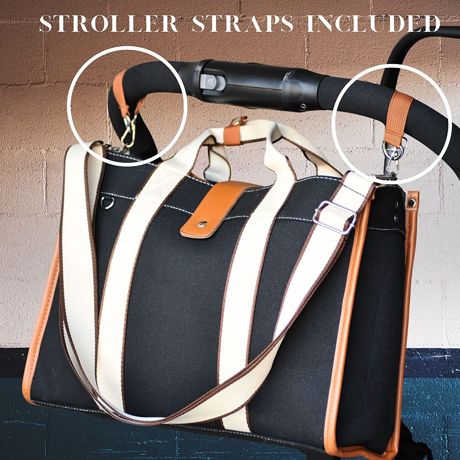 Diaper Bag Tote Baby Bags for Mom with Insulated Pockets, Stroller Straps, Diaper Handbag Waterproof Travel Diaper Purse