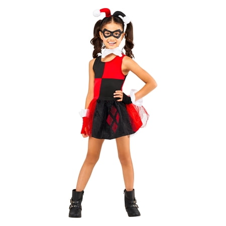 DC Harley Quinn Halloween Costume for Children, Girls Size M (7/8), by Rubies