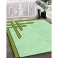 thumbnail image 3 of Ahgly Company Tapis Rectangulaire Lavable en Machine Intérieur Vert Transitionnel, 2 Pieds x 5 Pieds, 3 of 7