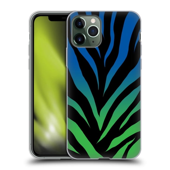 Head Case Designs Officially Licensed Grace Illustration Animal Prints Ombré Zebra Soft Gel Case Compatible with Apple iPhone 11 Pro