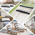 thumbnail image 5 of Navy Beige Striped Standard Size Pillow Cover, Pillowcase Protectors with Zipper, Breathable Decorative Throw Pillow Case Cover, Gradient Geometric Blue White Pillow Shams for Couch Sofa 20x26Inch, 5 of 8