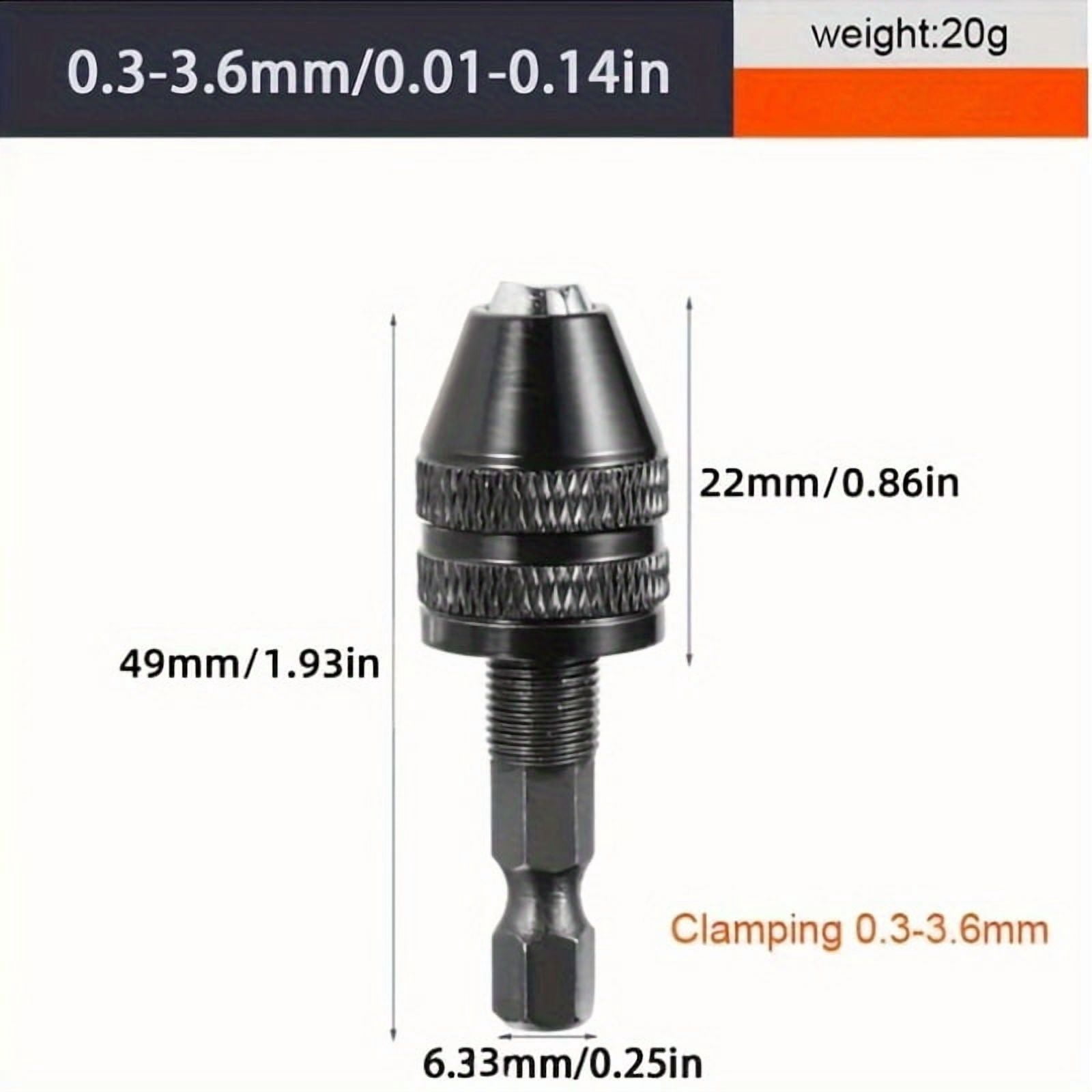 2pcs Keyless Drill Chuck Screwdriver Impact Driver Adapter 1/ 4inch Hex Shank Drill Bit Arrow Tool Quick Change Converter Adapter