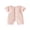 Pink, variant on Newborn Baby Girl Summer Clothes Knit One Piece Romper Outfits Infant Crew Neck Short Sleeve Snap Button Knit Jumpsuit