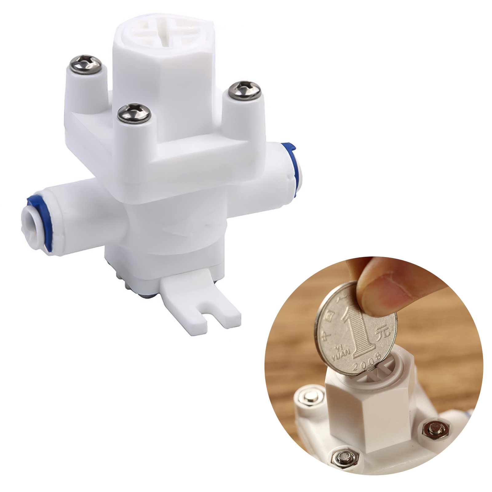 1/4 Universual Tube Quick Fitting Protection Valve for Water Filters Pressure Regulator 0.2-0.25 Mpa Quick Connect RO Fitting Reverse Osmosis Water Pressure Reducer Protection 1/4 Universual Tube Quick Fitting Protection Valve for Water Filters Pressure Regulator 0.2-0.25 Mpa Quick Connect RO Fitting Reverse Osmosis Water Pressure Reducer Protection