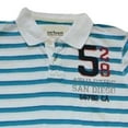 thumbnail image 2 of Urban Pipeline Men's Polo Shirt White/Aqua Stripe Size Small, 2 of 4