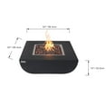 thumbnail image 2 of Dockview 34 Inch Square Concrete Natural Gas Fire Pit Table in Black By Lakeview Outdoor Designs, 2 of 2