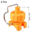 thumbnail image 2 of Uxcell 1" Adjustable Ball Flat Fan Full Cone Clamp Spray Nozzle Watering Irrigation Plastic Yellow 2pcs, 2 of 5