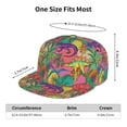 thumbnail image 6 of Daiia Colorful Dinosaur print Flat Bill Hats Flat Brim Trucker Cap Baseball Cap Adjustable Classic Low Profile Hat Unconstructed Plain Cap, 6 of 9