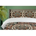 thumbnail image 2 of Ambesonne Boho Duvet Cover Set, Bohemian Romani Style Tiles, Calking, Cinnamon Beige Purpleblue, 2 of 4