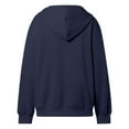 thumbnail image 6 of Hoodie Womens Navy Zip Up Hoodie Womens Long Sleeve Tops Casual Women Pullover Hoodie Trendy Hoodie XXXXL, 6 of 8