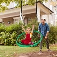 thumbnail image 4 of Costway Spider Web Chair Swing w/ Adjustable Hanging Ropes Kids Play Equipment Green, 4 of 11