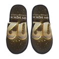 thumbnail image 1 of Balery Happy New Year 2025 E Pantuflas de Casa de Felpa Silenciosas con Diseño Estampado, Zapatillas Cómodas Antideslizantes de Algodón para Interior-Medium, 1 of 8