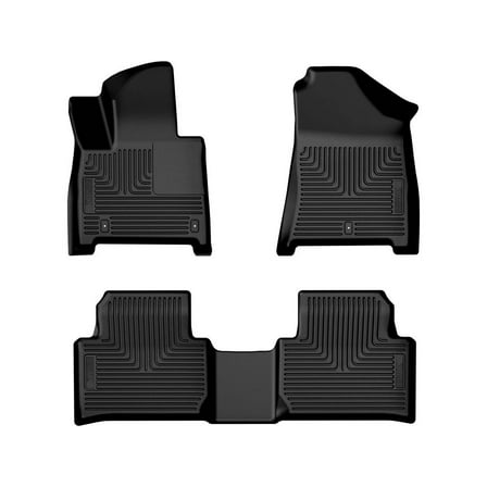 Husky Liners 95961 Weatherbeater Floor Mats Fit 2024-2025 Hyundai Santa Fe - Front/2nd Seat - Black