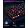thumbnail image 6 of CHONCHOW Wireless Gaming Keyboard, Rechargeable 104 Key Rainbow LED Light Up Keyboard for PC PS4 PS5 Xbox One Laptop, Teclado inalmbrico, Black (Wireless), 6 of 7