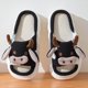 thumbnail image 1 of Sandalias y pantuflas silenciosas de interior con suela gruesa y suave para el hogar para parejas, lindas pantuflas de lino con sudor de vaca para hombres, 1 of 3