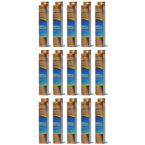 Salon Bronze Airbrush Tanning System Refill XL 4.5 Oz 15 Pack Bulk