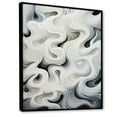 thumbnail image 2 of Designart "Black And White Waves In Monochrome Op Art I" Op Art Floater Framed Canvas Prints, 2 of 5