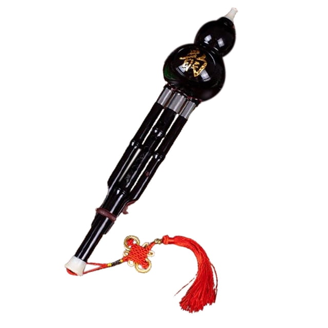 fastboy Gourd Hlute Wind Instrument with Chinese Woodwind Knot Flute Hulusi Chinese Black B Key