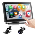 thumbnail image 1 of Monitor Haudio portátil de 7" con CarPlay y Android Auto inalámbricos 1080p, 1 of 7
