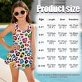 thumbnail image 5 of DISNIMO Leopard Printed Girl One Piece Swimsuit with Skirt Sleeveless Skirted Bathing Suit Comfortable Breathable Swimwear Quick Dry Swim Dress, 5 of 8