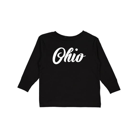 Inktastic Ohio Text Boys or Girls Long Sleeve Toddler T-Shirt