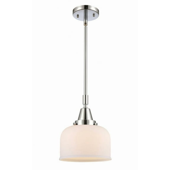 447-1S-PC-G71-Innovations Lighting-Bell - 1 Light Stem Hung Mini Pendant In Industrial Style-11.13 Inches Tall and 8 Inches Wide-Polished Chrome