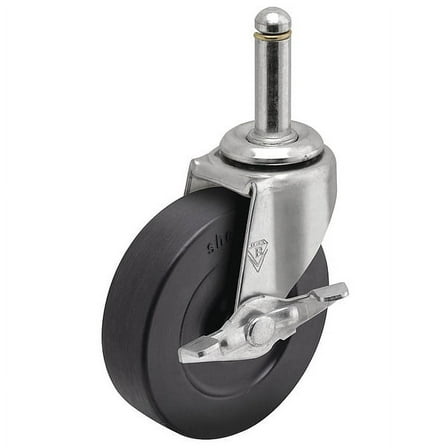 Shepherd Hardware Stem Caster,3"dia,Rubber,110lb PRE30223ZN-3RB
